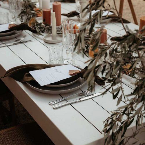 table setting for event venue